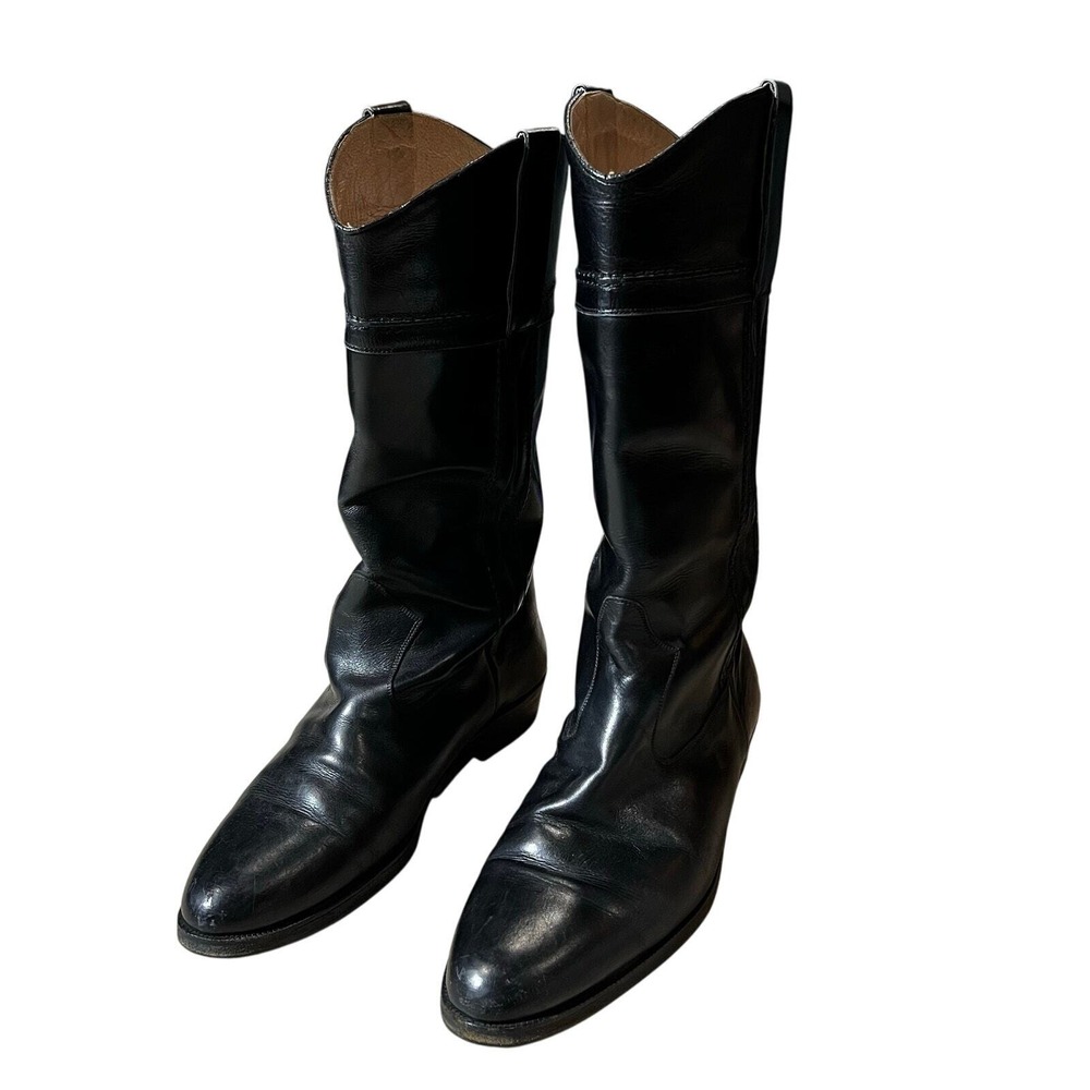 Vintage Longlife Indiana Women's Riding Boot Black Horseback Western